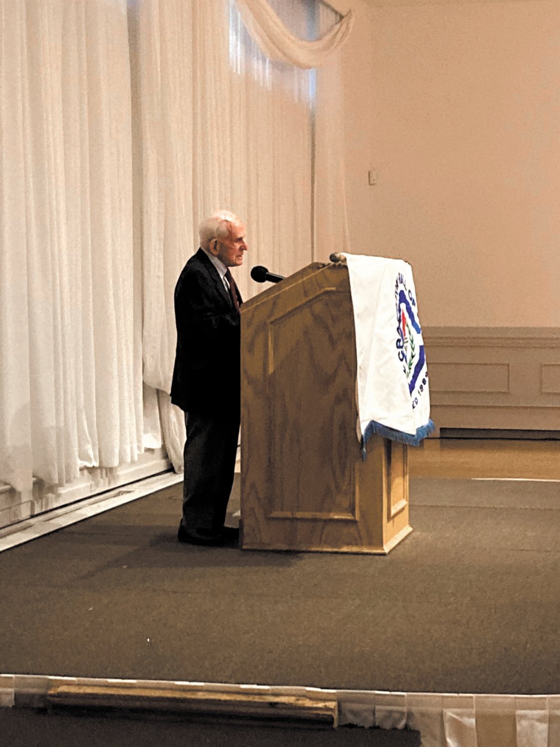 COMMUNITY SERVICE AWARD: Frank Del Santo received the Cranston Hall of Fame Community Service Award which is new to the organization this year. (Herald photo)